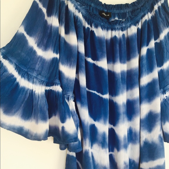 Tie dye ocean blue Tunic top ! Large - Picture 3 of 5